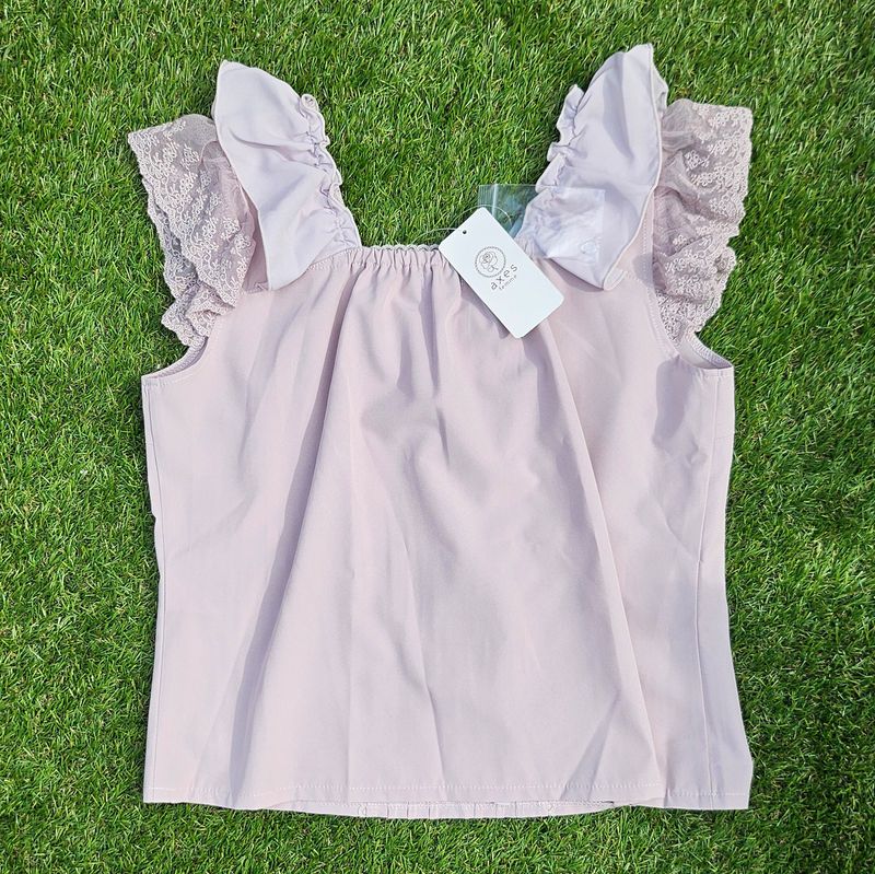 Axes Femme  Strap Lace Blouse