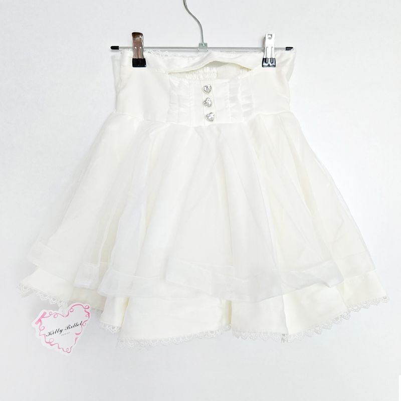 KittyBxllet Chiffon Skirt (white)