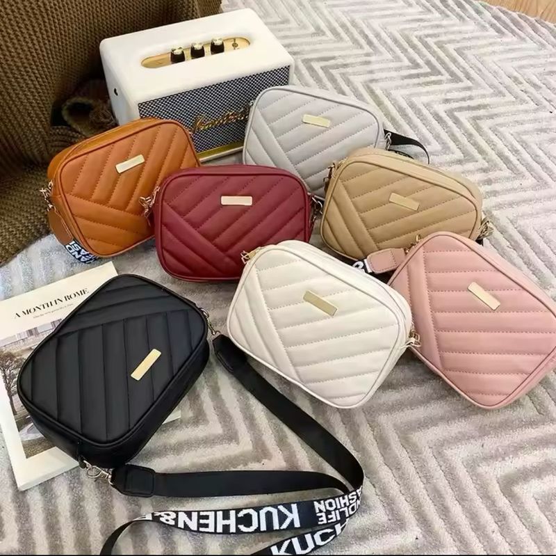 NEW Small Shoulder Bags For Women Solid Color Pu Leather Wide Strap Camera Crossbody Bag Ladies Phone Purse Messenger Handba