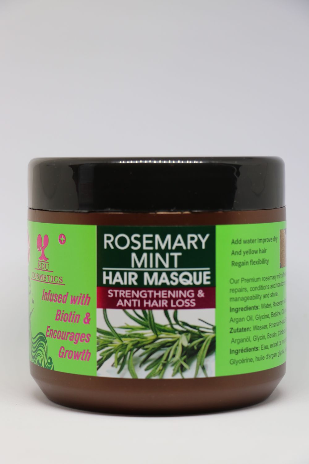 EDU rosemary mint hair masque, 500ml