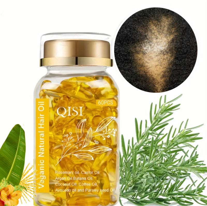 Veganic natural Hair oil QISI, 60pcs