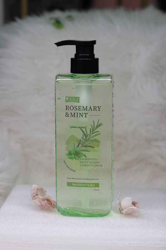 EDU rosemary & mint hair shampoo, body wash & conditioner, 500ml
