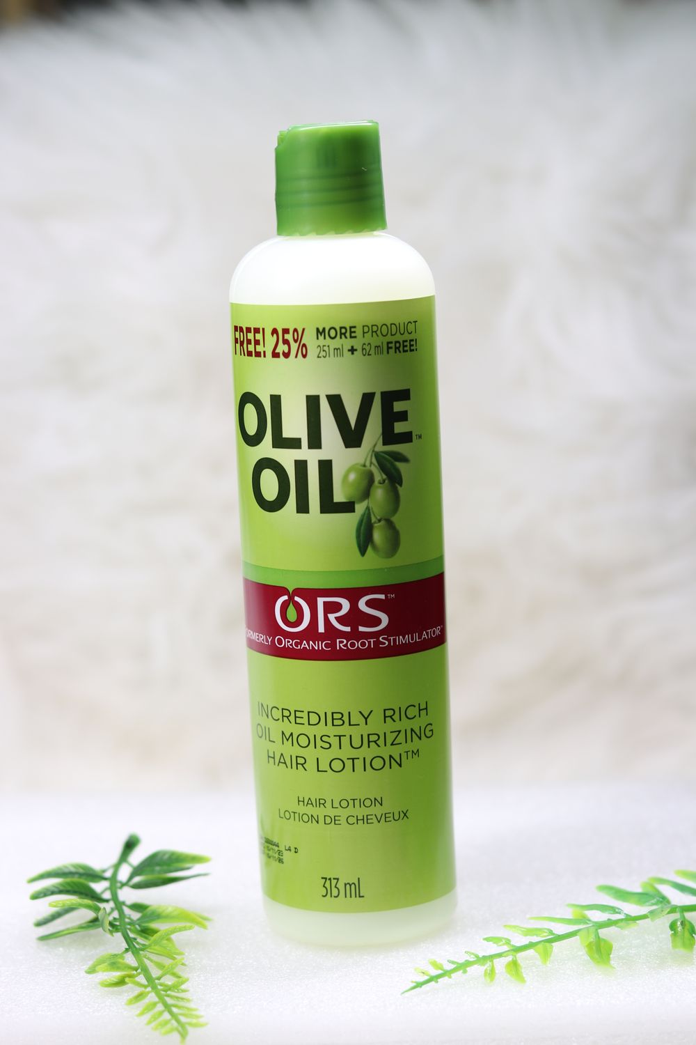 ORS olive oil moisturizing hair lotion, 313ml
