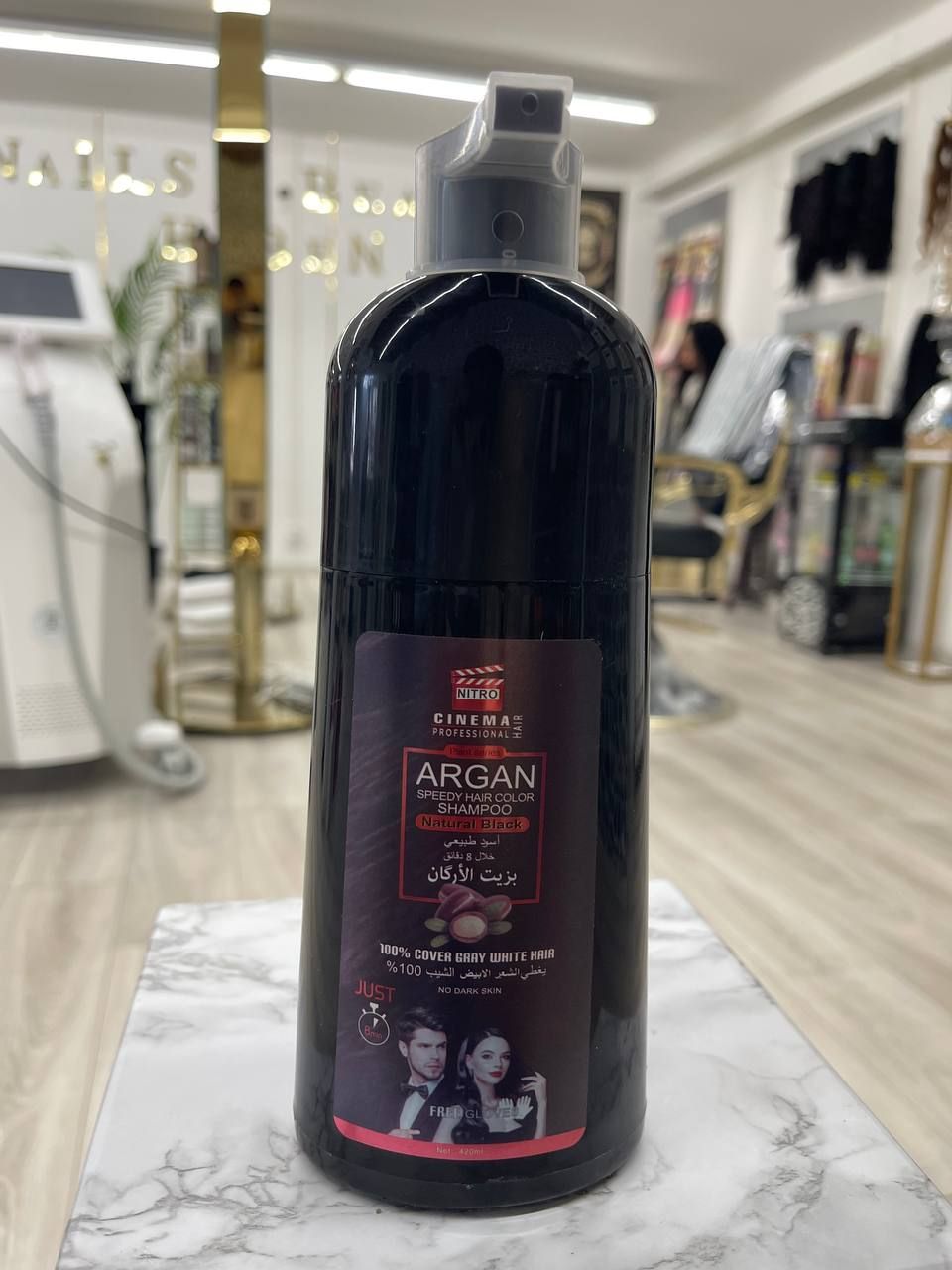 Speedy Hair color shampoo natural black, 420ml
