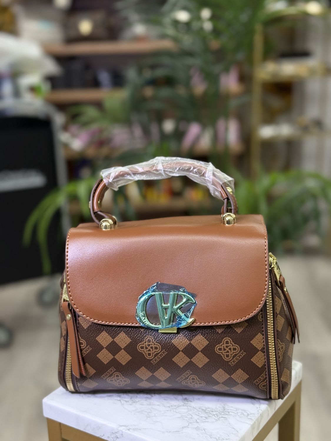 Damenhandtasche Model 2025 Umhängetasche, Kaffee