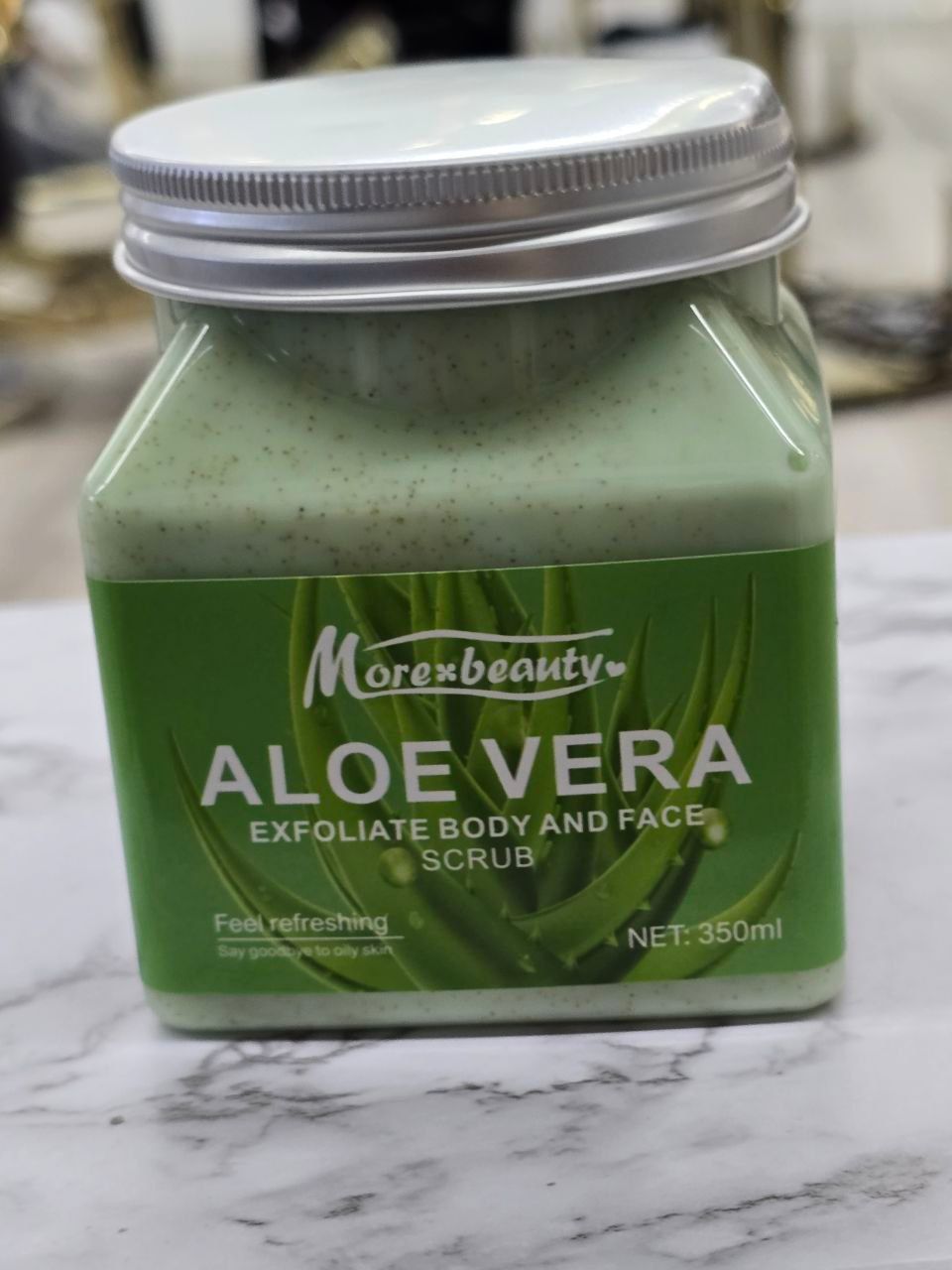 Aloe Vera Exfoliate Body and Face Scrub, 350g
