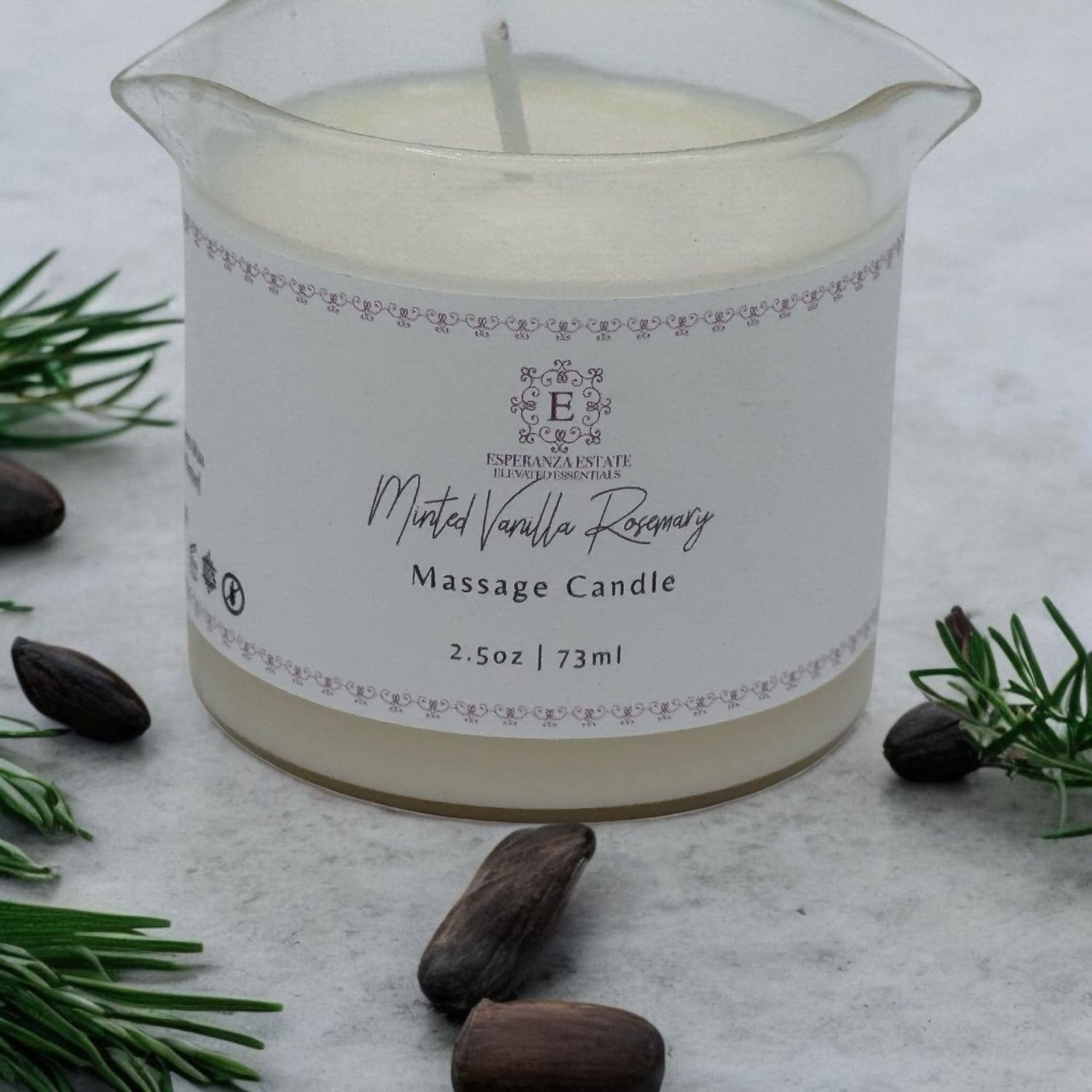 MINTED VANILLA ROSEMARY MASSAGE CANDLE