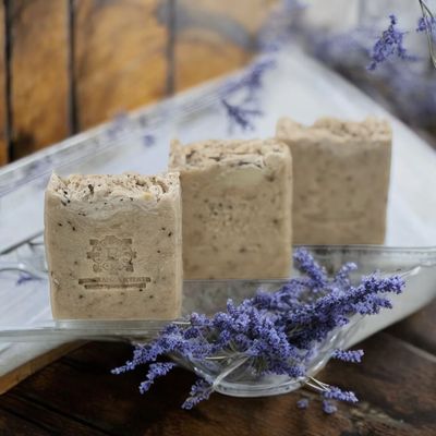 LAVENDER AND VANILLA TALLOW MARBLE SOAP