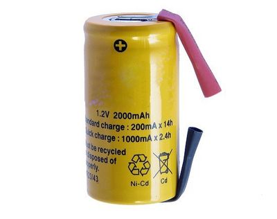 Akumulator NiCd 1V2 2000mAh SC lutowania w pakiety