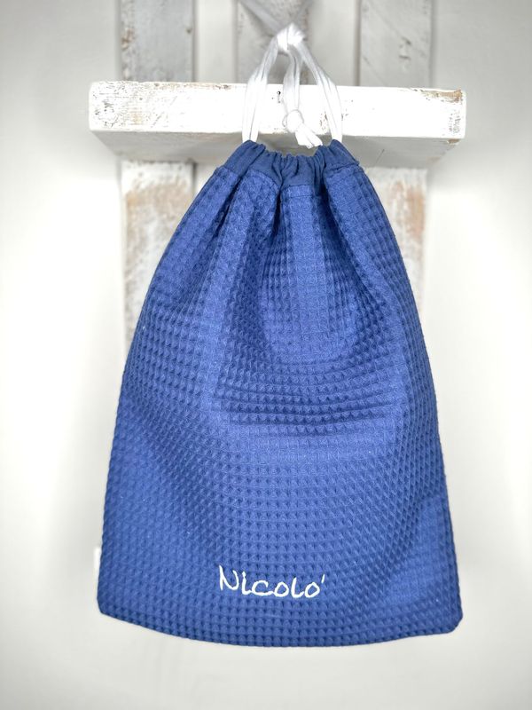 SACCA CON CHIUSURA -  BLU