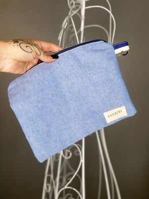 ASTUCCIO CON CERNIERA  - JEANS CHIARO