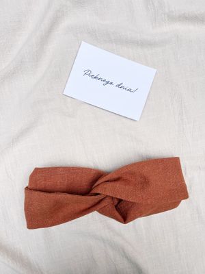 Lniana opaska do włosów /CINAMON/