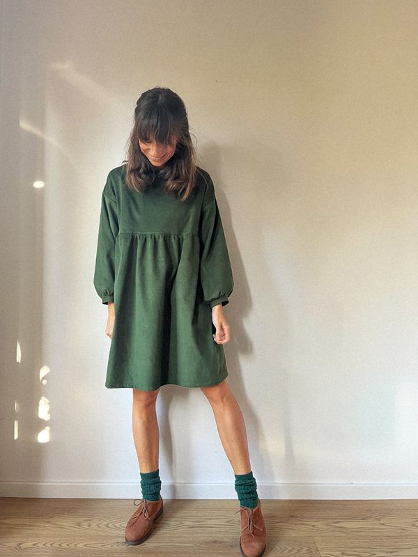 Sukienka BALOON z bawełnianego sztruksu/MECH/