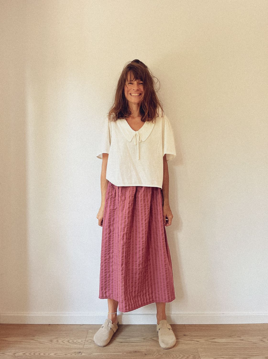 Spódnica na gumce BIBI /PINK CHOCOLATE/