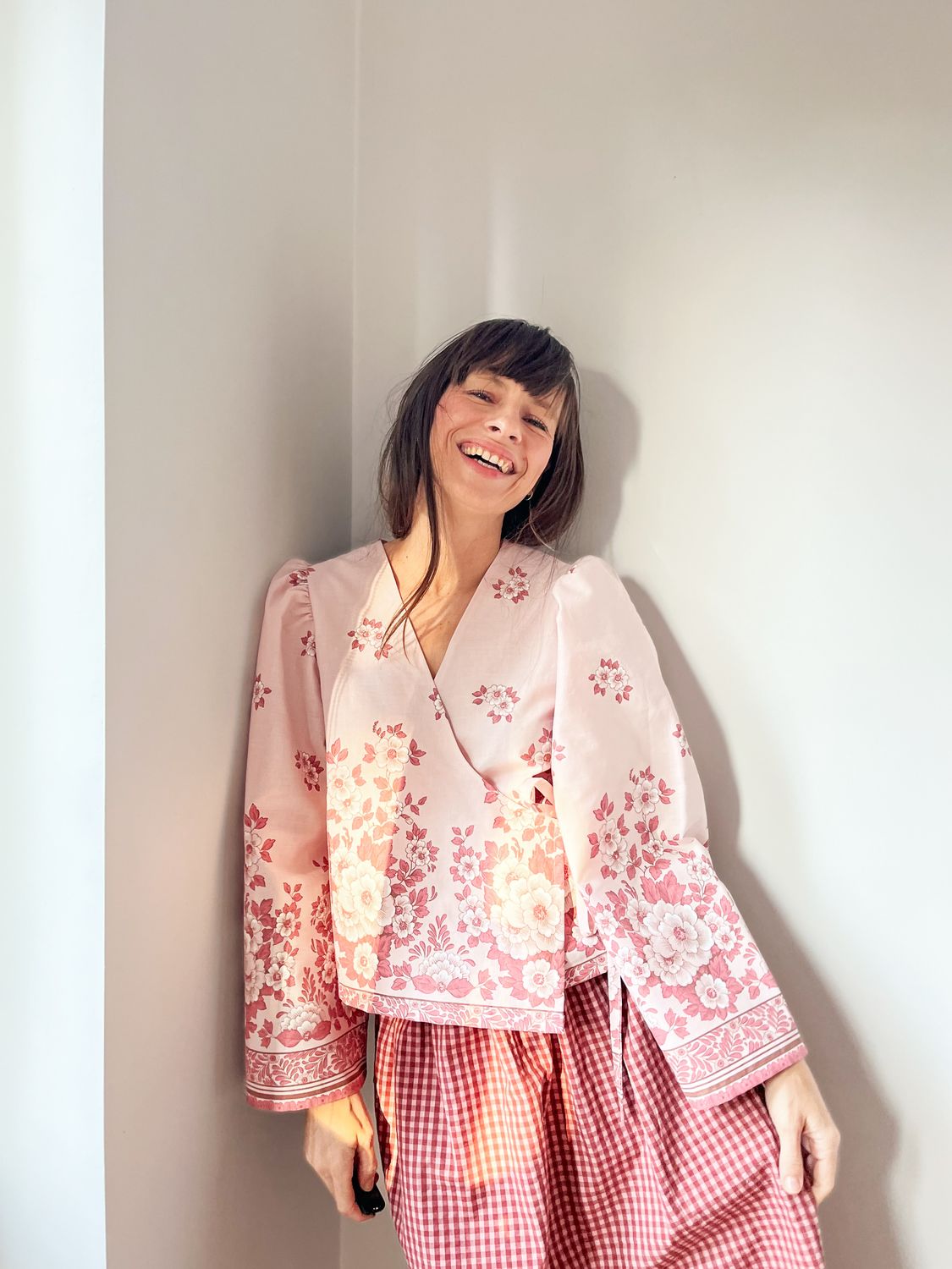 Bluzka kopertowa KARMEN /BABY PINK/