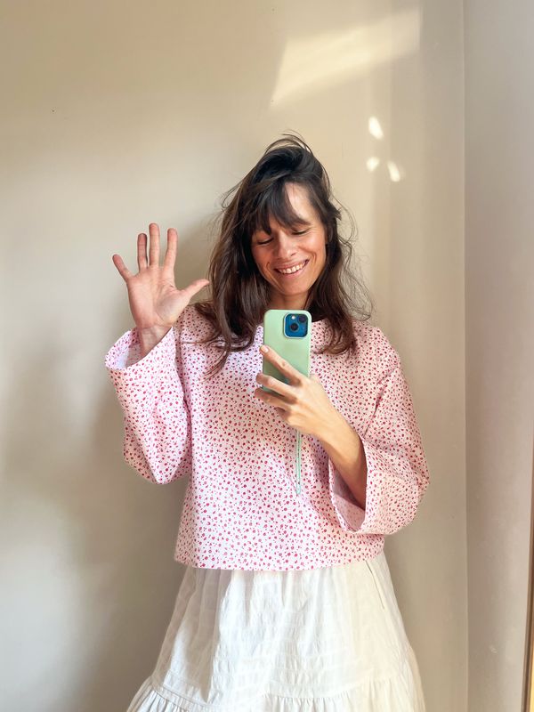 Bluzka o pudełkowym kroju ZOA /WHITE/