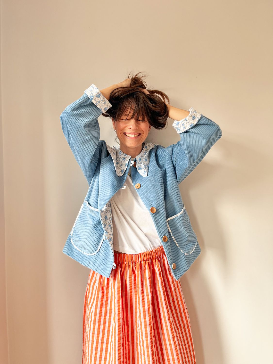 Kurtka sztruksowa SOFIA /BLUE/