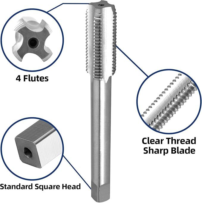 M14 X 0.75 Tap and Die Set, M14 x 0.75 Machine Thread Tap and Round Die Right Hand