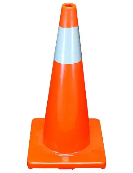 28" Economy Traffic Cones Solid Orange, 28", 5 lbs, Economy Cone w/ 6" Reflective Collar