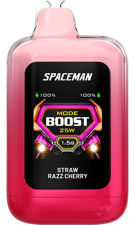 Spaceman Nebula 25K Plus Straw Razz Cherry Single
