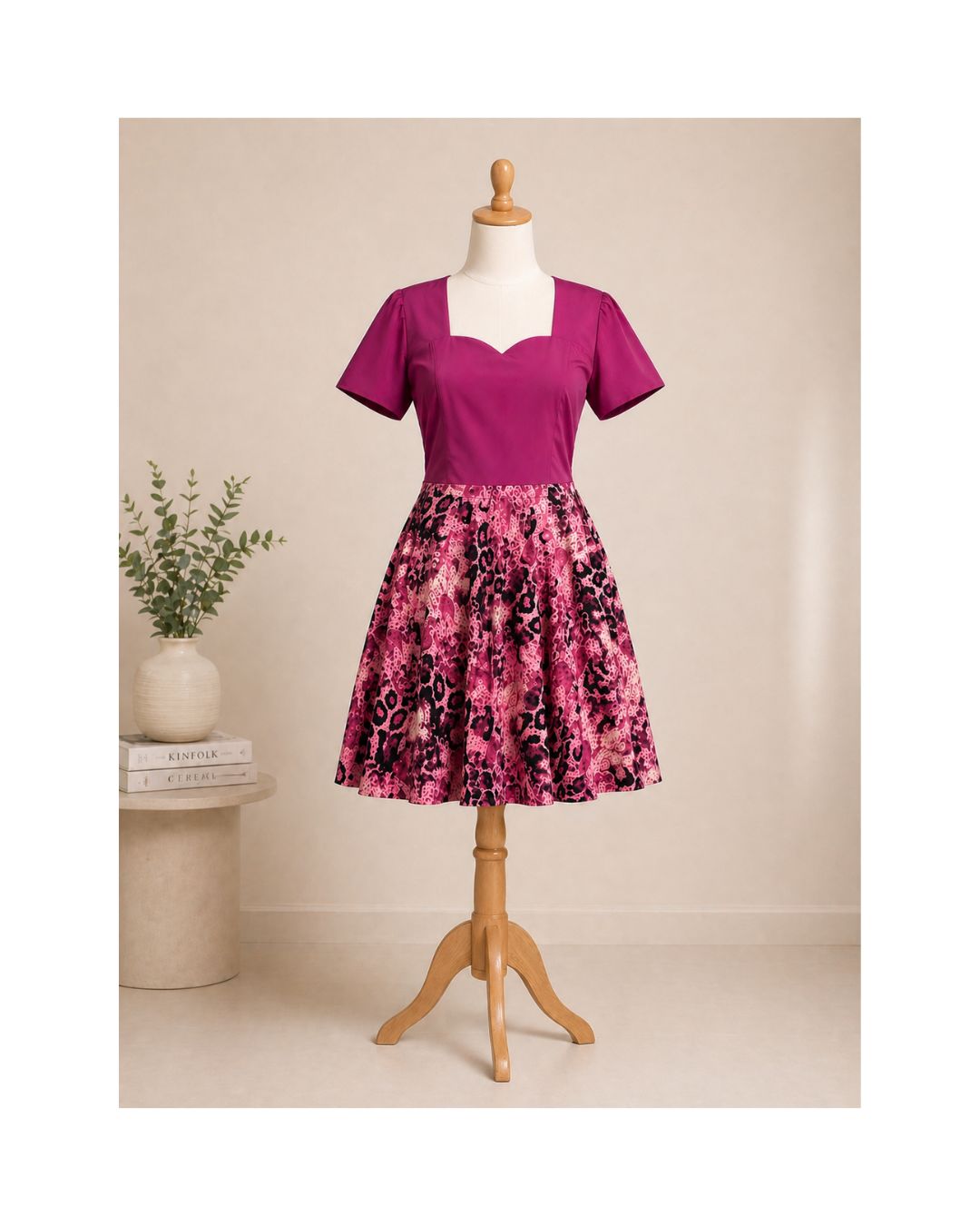 Magenta Bloom Dress(2XL)