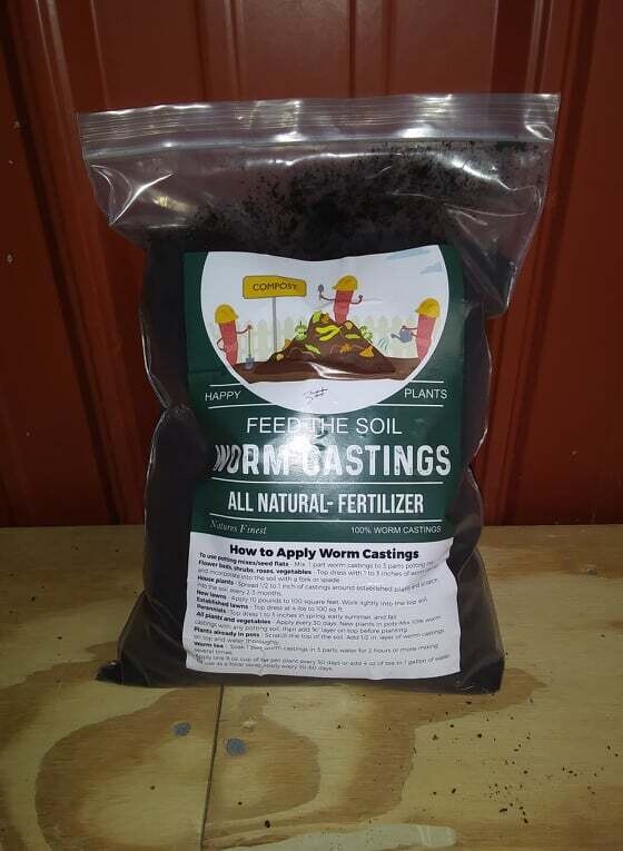 10 Lbs 100% Pure Worm Castings-organic fertilizer