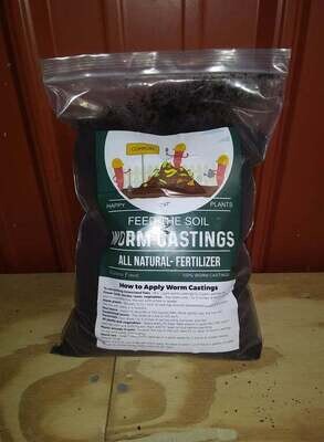 6 Lbs 100% Pure Worm Castings-organic fertilizer