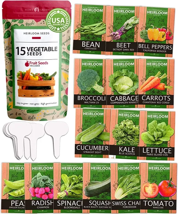 Heirloom Seed 15 variety Pack