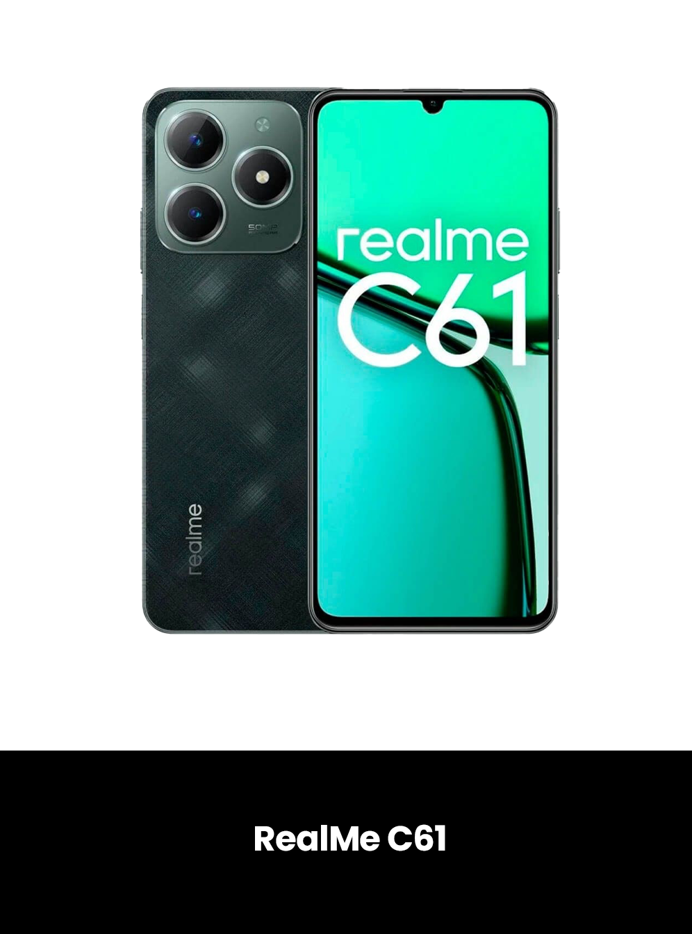 RealMe C61 Nano Approved, Colour: Black, Storage: 128GB