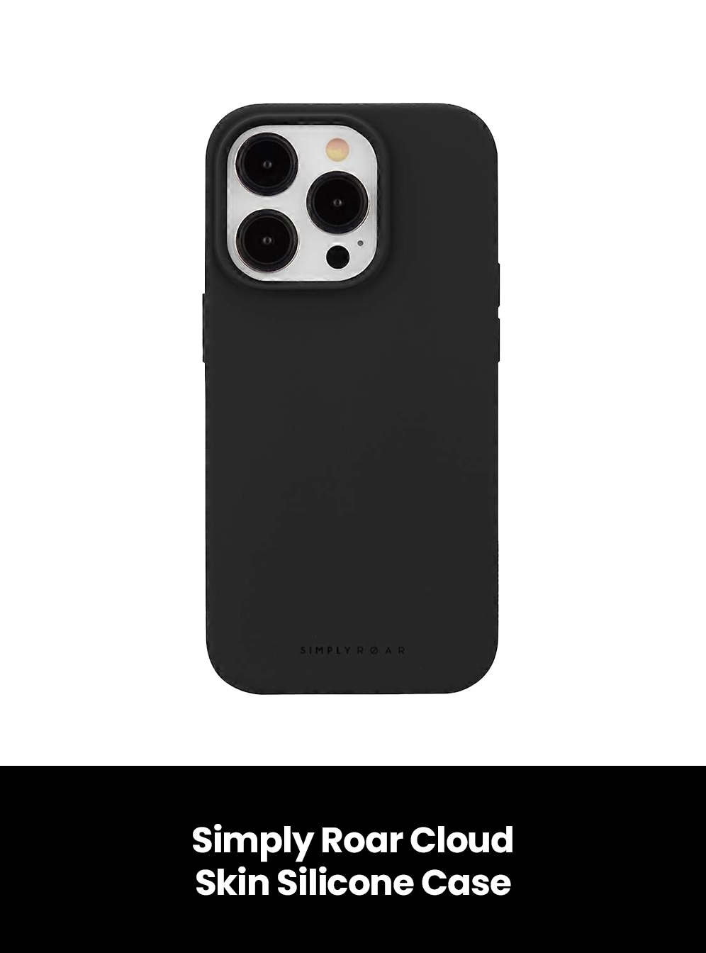 Simply Roar Cloud Skin Silicone Case, Colour: Black, Model: Apple iPhone  12 Pro Max