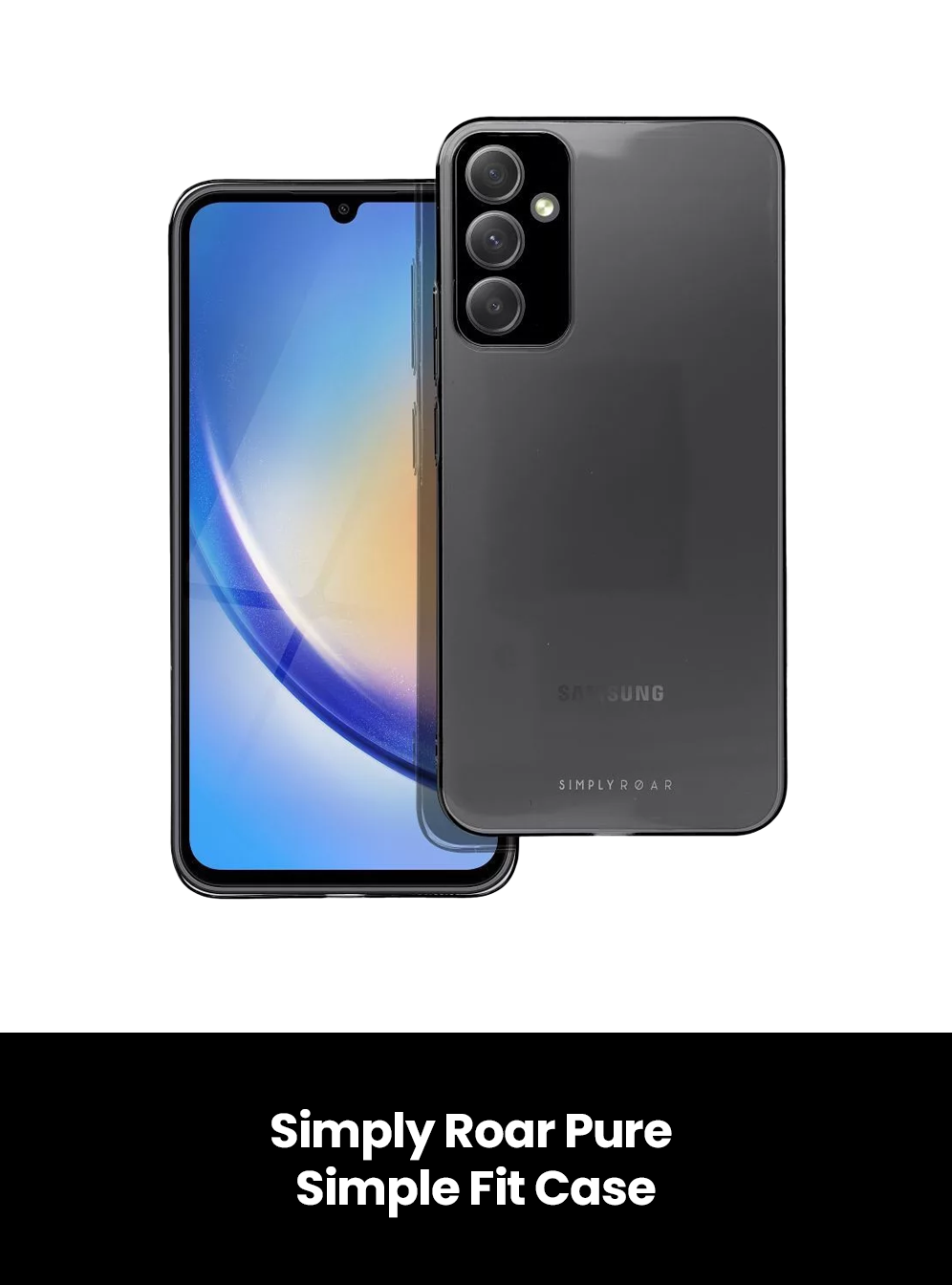 Simply Roar Pure Simple Fit Case -Samsung, Color: Black, Size: Samsung Galaxy A14 5G
