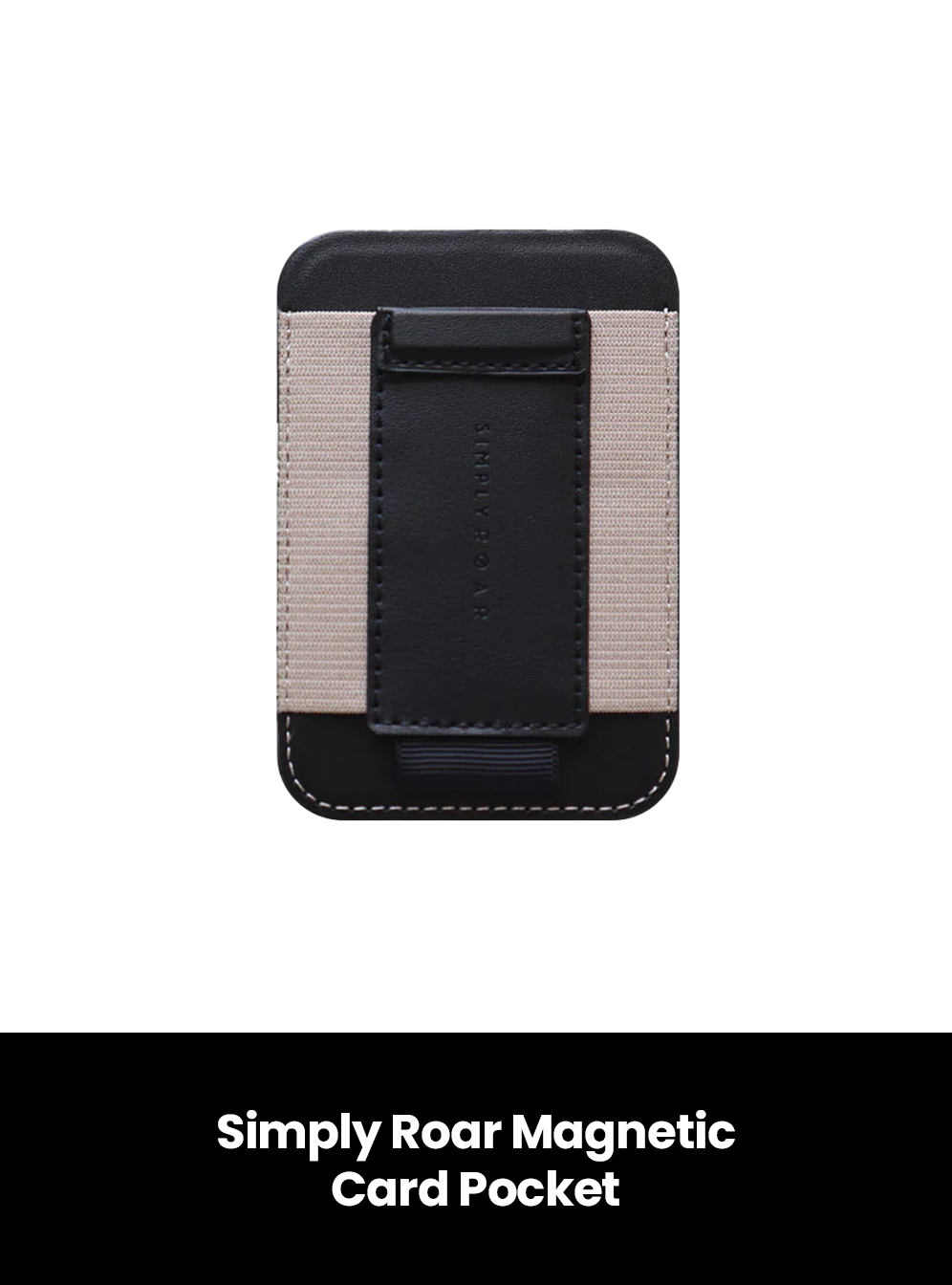 Simply Roar Magnetic Card Pocket - Magsafe, Colour: Biege