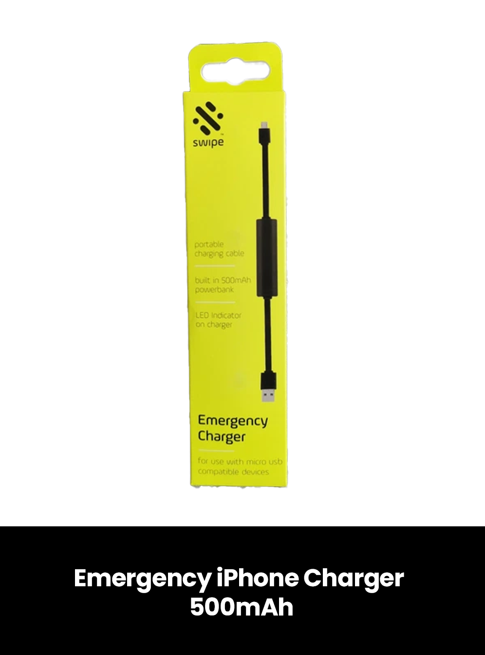 Emergency iPhone Charger - 500mAh