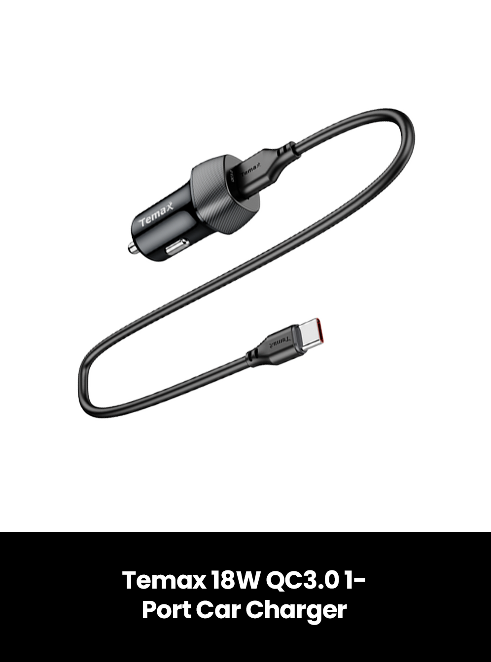 Temax 18W QC3.0 1-Port Car Charger