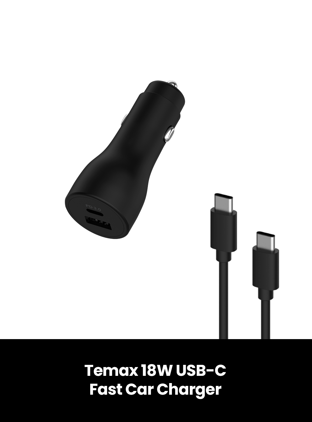 Temax 18W USB-C Fast Car Charger