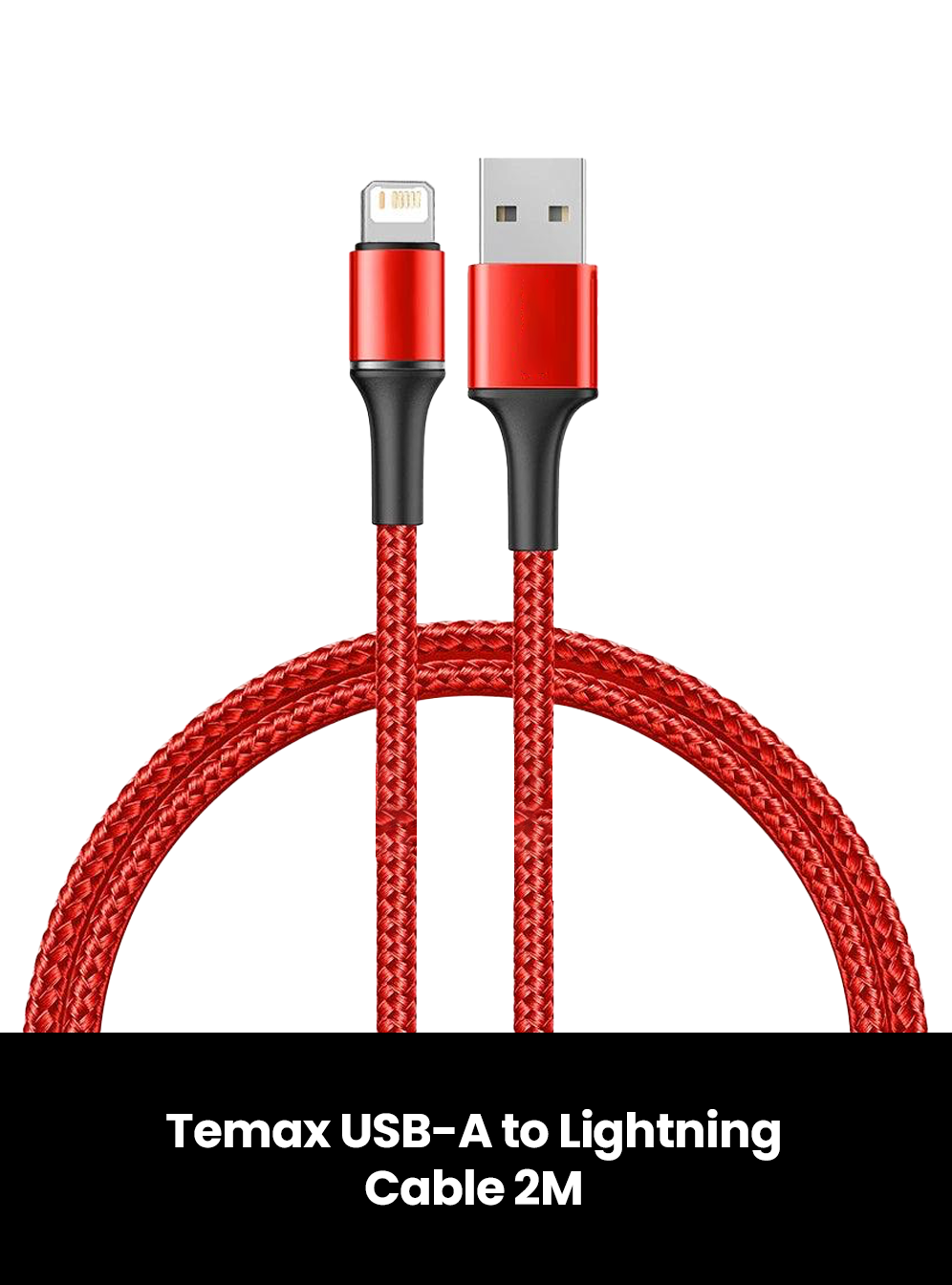 Temax USB-A to Lightning Cable 2M