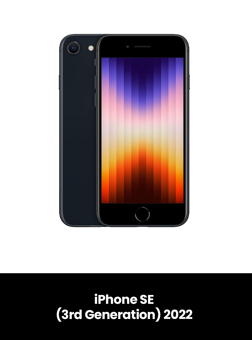 iPhone SE (3rd Generation) 2022 Nano Approved, Colour: Midnight, Storage: 64GB