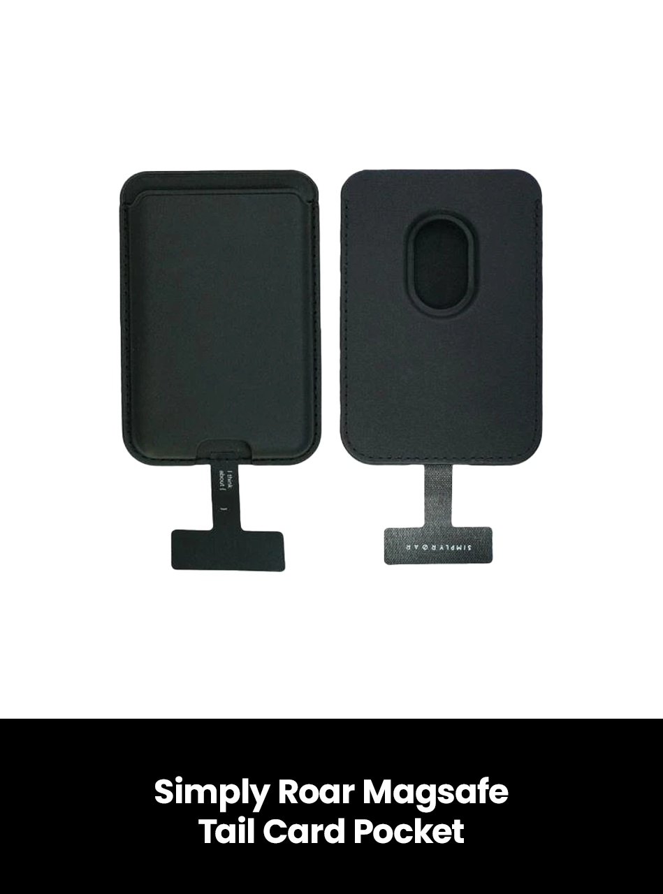 Simply Roar Magsafe Tail Card Pocket, Colour: Black