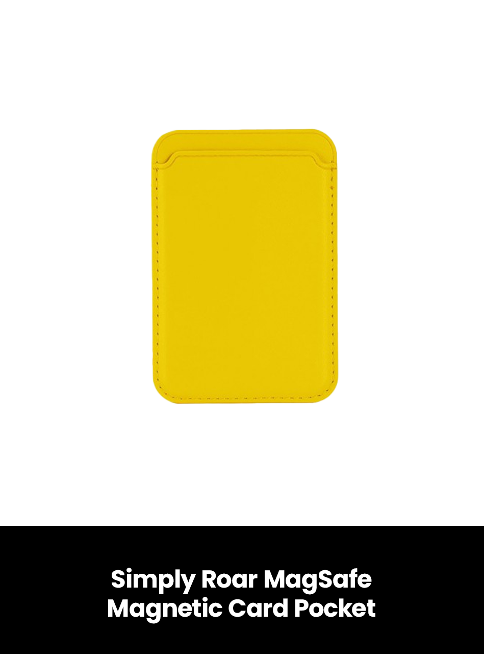 Simply Roar MagSafe Magnetic Card Pocket, Colour: Mustard