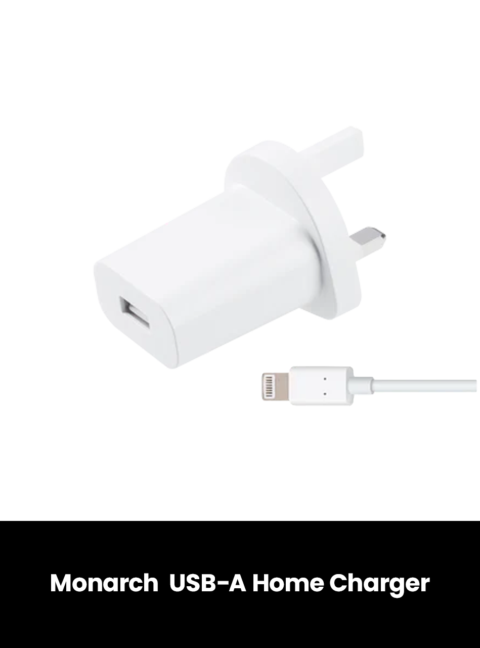 Monarch  USB-A Home Charger, Attribute 1: USB-A To Lightning (L10)