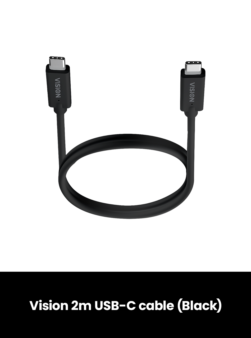 Vision 2m USB-C cable (Black)