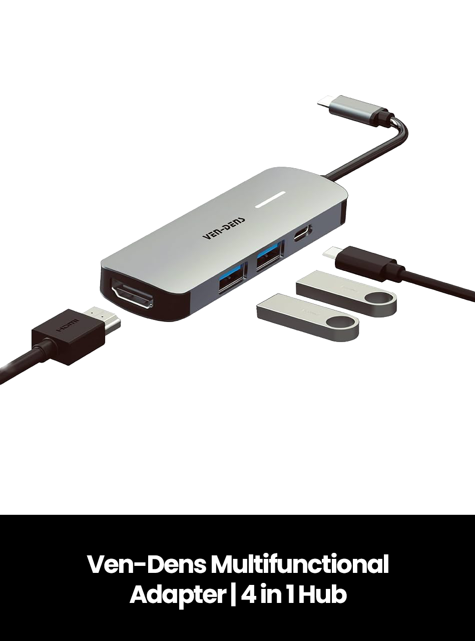 Ven-Dens Multifunctional Adapter, Type: 4 in 1 Hub | VD-ADP021