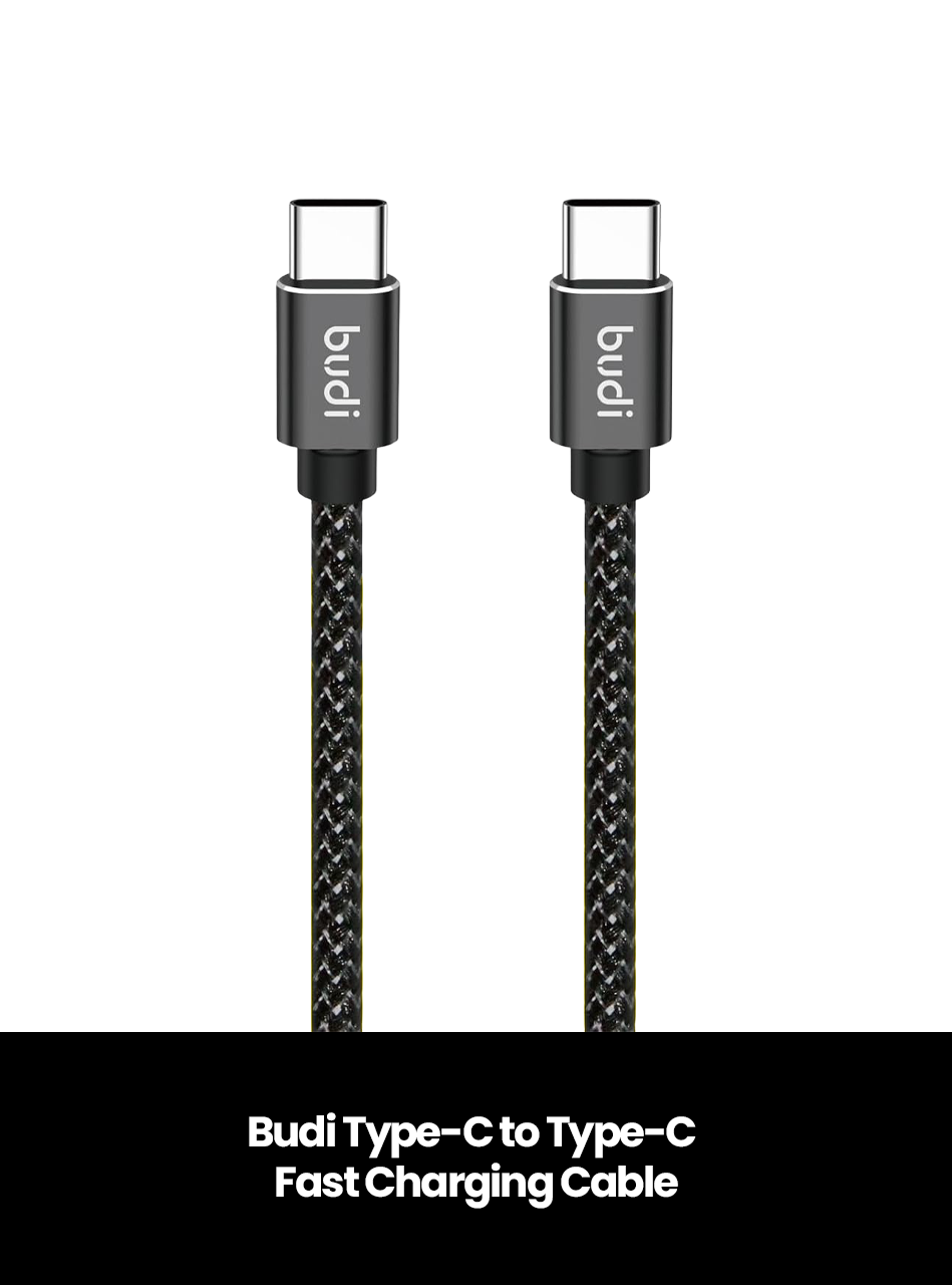 Budi Type-C to Type-C Fast Charging Cable, Size: 1m