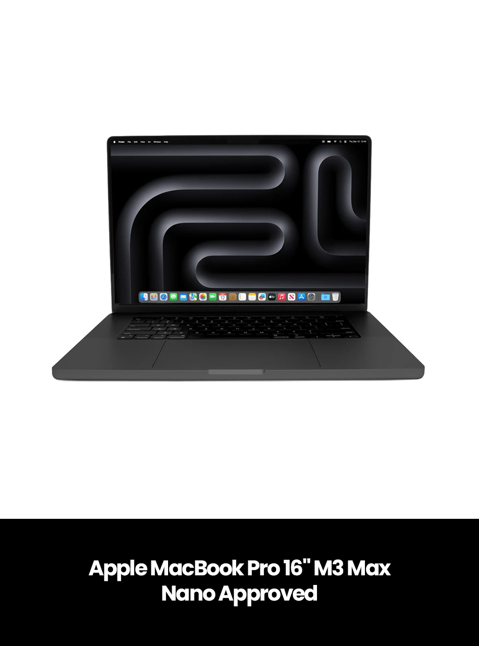 Apple MacBook Pro 16" M3 Max Nano Approved, Colour: Space Gray, Memory: 48GB, Storage: 1TB