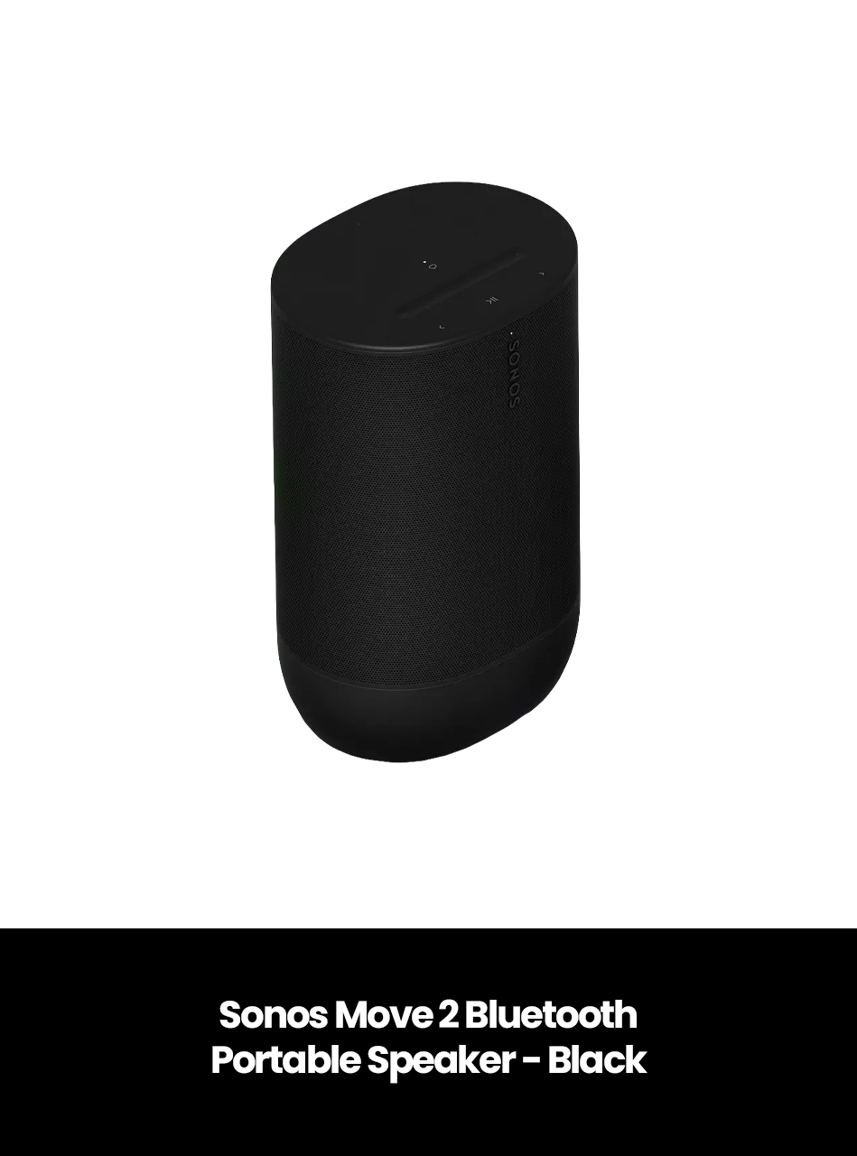Sonos Move 2 Bluetooth Portable Speaker - Black