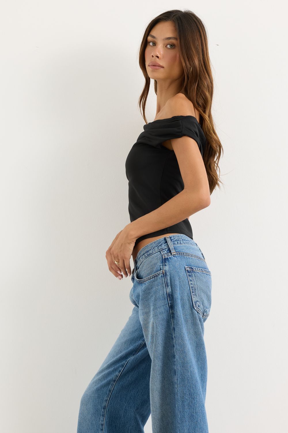 Macey Black Top