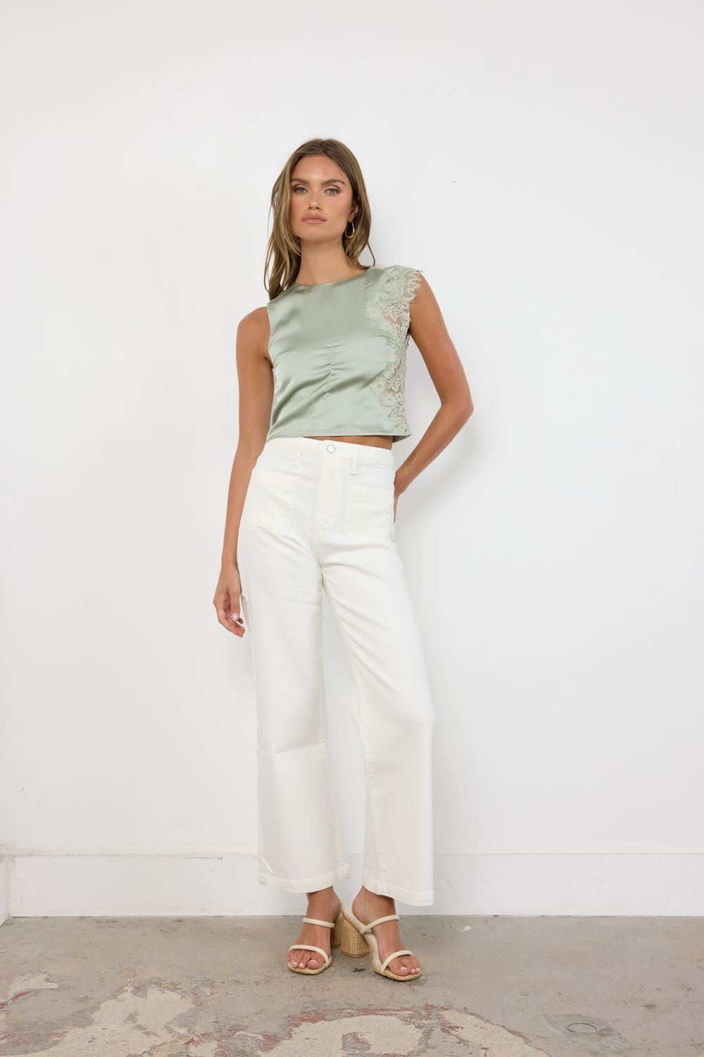 Pocket Dial Off White Jeans