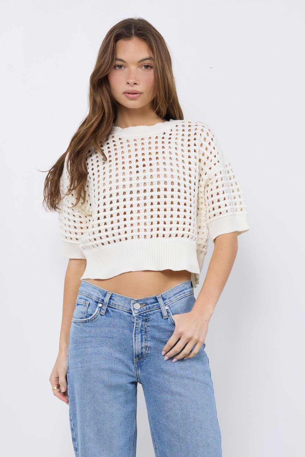 Think You Know Me White Knit Top