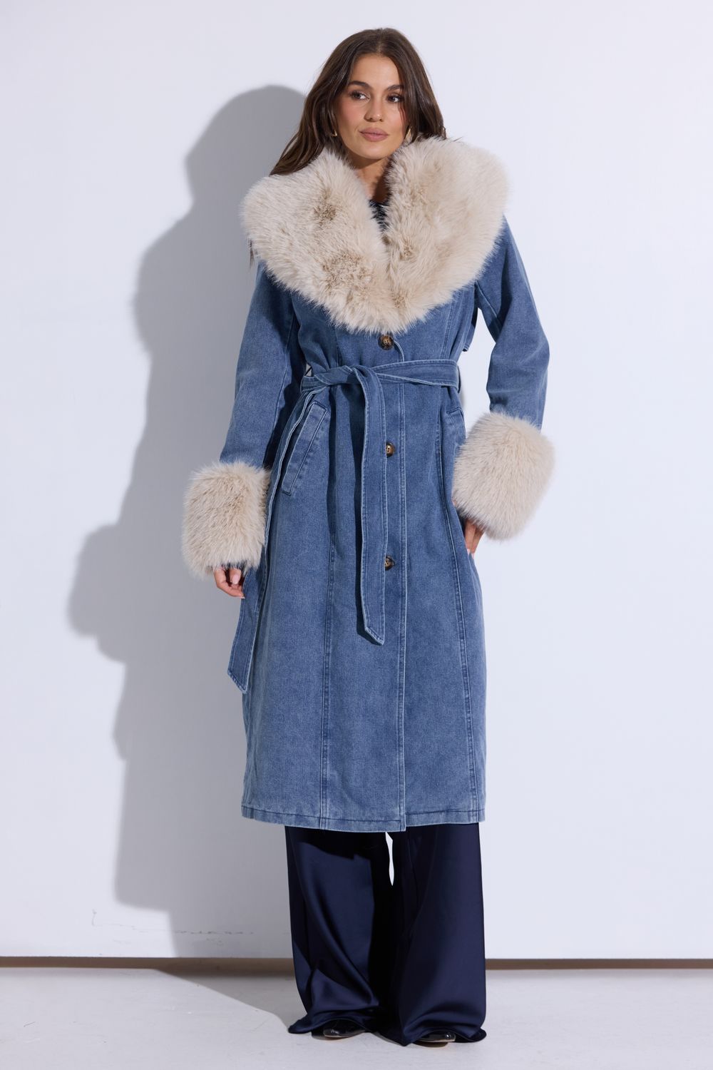 I Like Dogs Washed Blue Cream Jacket