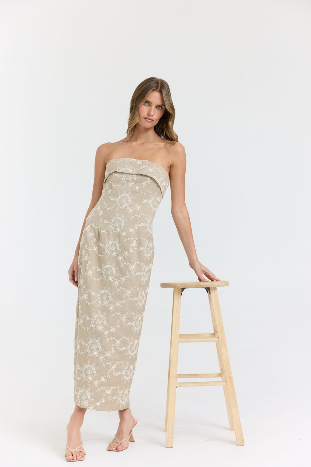 Sweet As Pie Taupe Dress